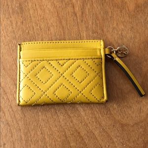 Tory Burch yellow card holder